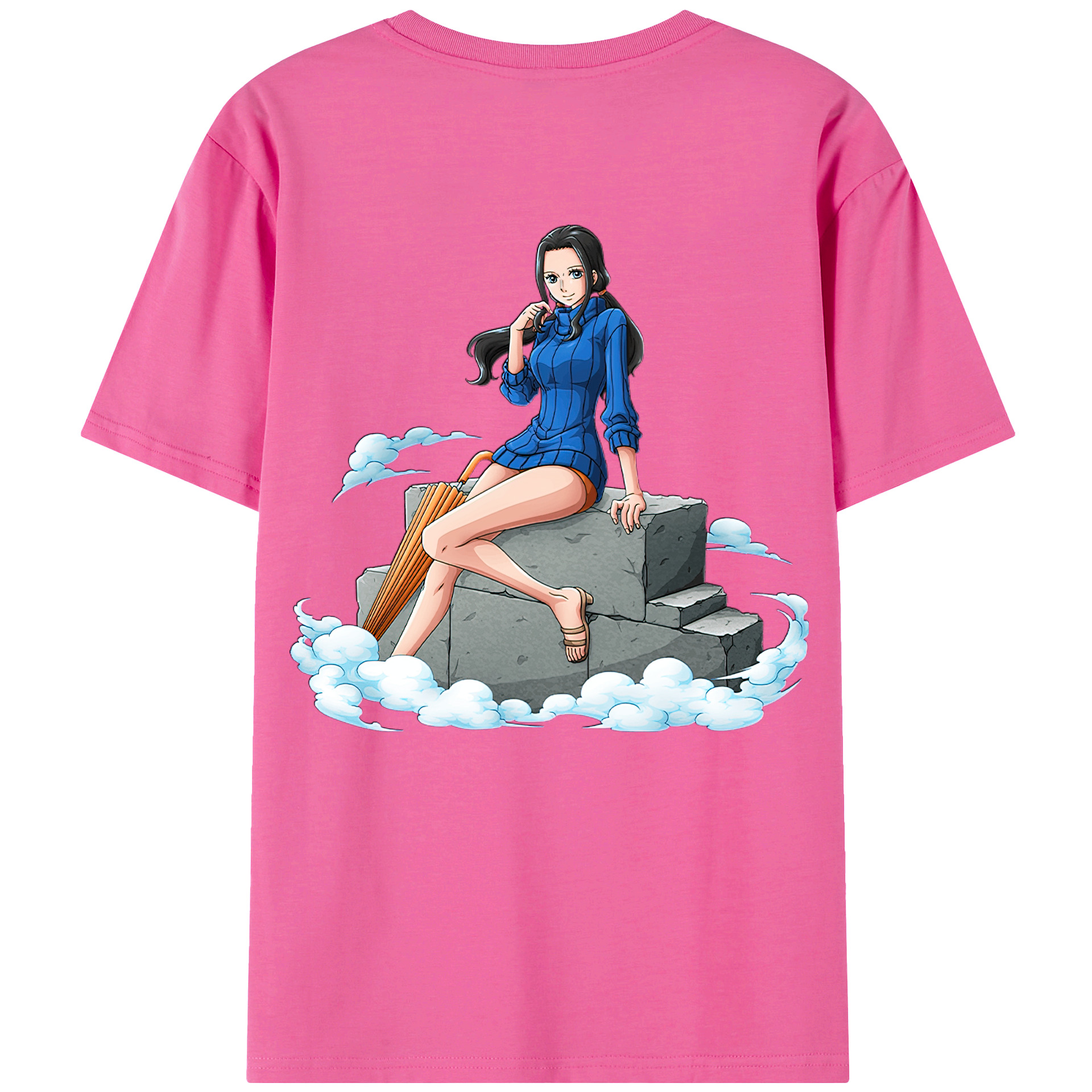 ワンピース ニコ・ロビン ONE PIECE Nico Robin レディース半袖Tシャツ(バックプリント)